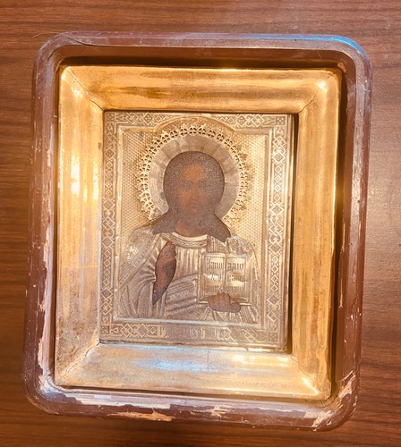 Antica icona russa - , cristo
