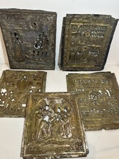 Lotto di 5 antiche icone russe