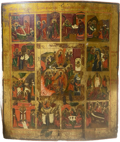 Grande antica icona russa - grande,