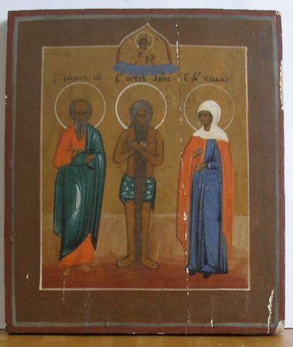 Antica icona russa - antica, santi