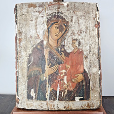 Antica icona russa XIX secolo