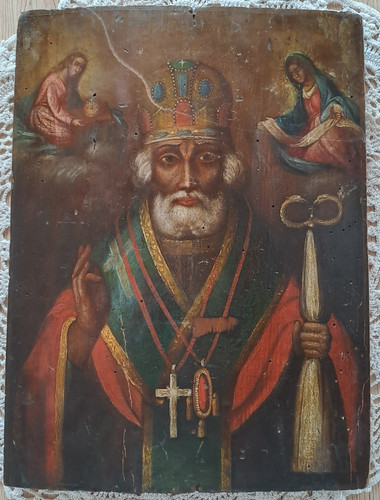Antica icona - russa, san